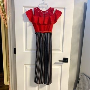 Beautees girls cold shoulder jumpsuit